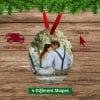 Oval Engagement Photo Christmas Ornament