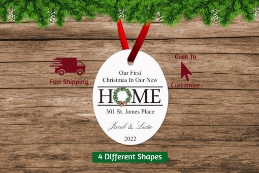 New Home Christmas Ornament Oval