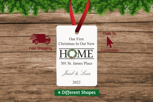 New Home Christmas Ornament Rectangle