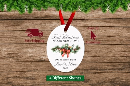 New Home Christmas Ornament Oval
