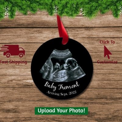 Ultrasound Photo Christmas Ornament