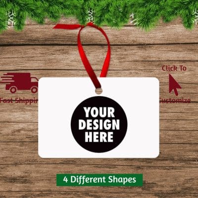 Create Your Own Landscape Rectangle Christmas Ornament