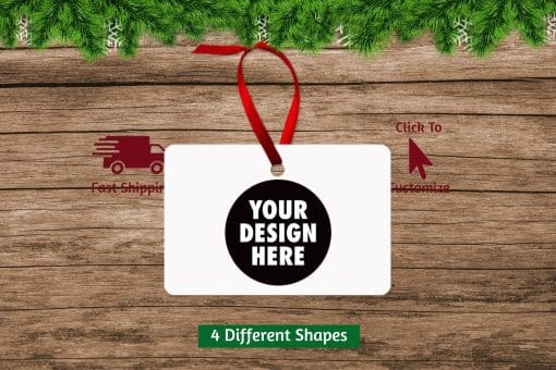Create Your Own Landscape Rectangle Christmas Ornament
