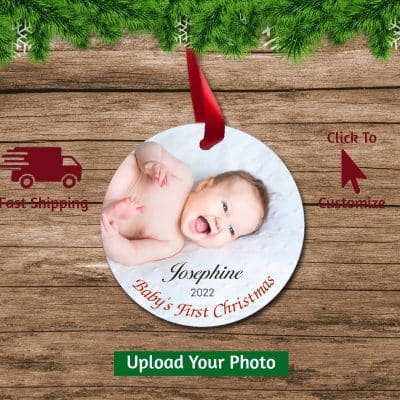 Baby's First Christmas Photo Ornament