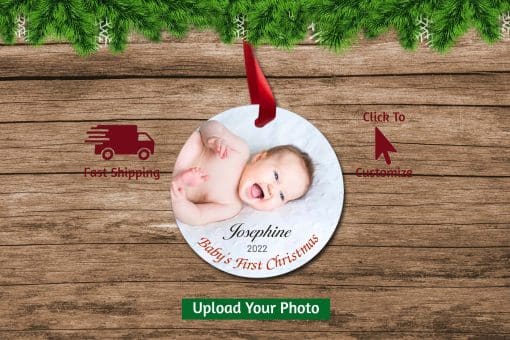 Baby's First Christmas Photo Ornament