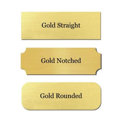 1x3 gold metal plates