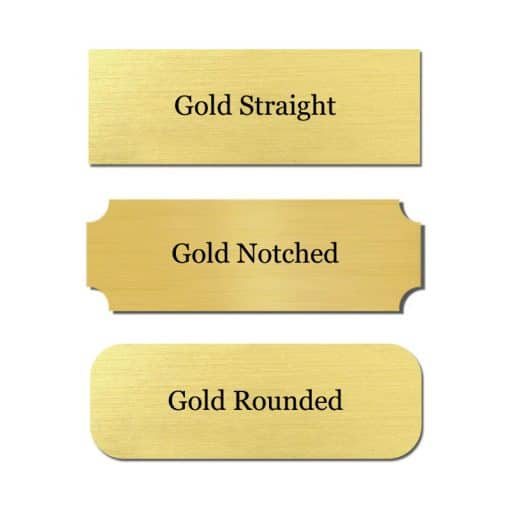 1x3 gold metal plates