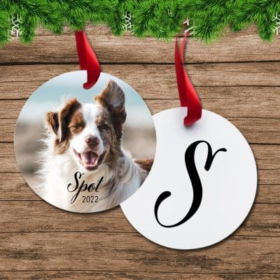 Circle Pet Photo Ornament