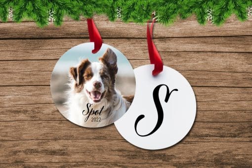 Circle Pet Photo Ornament