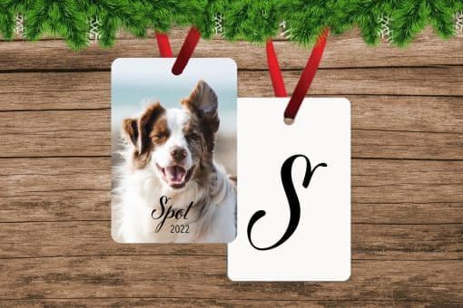 Rectangle Pet Photo Ornament