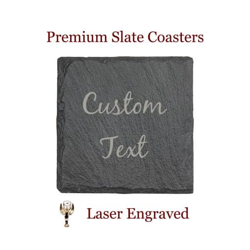 Custom Text Slate Coaster Square