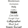 Laser Engraved Fonts