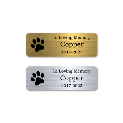 Engraved Pet Plaque with Paw Print