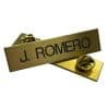 Gold Uniform Name Tag with 1 Line of Engraving