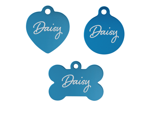 Blue Engraved Pet Tags