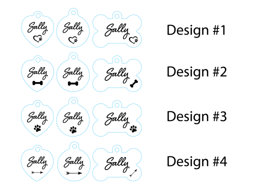 Engraved Pet Tags with Symbols - Block - Image 3