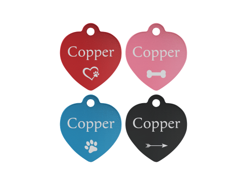 Heart Shaped Pet tag