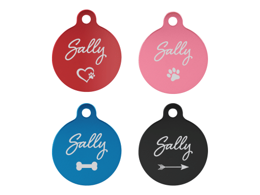 Cute Round engraved Pet Tags