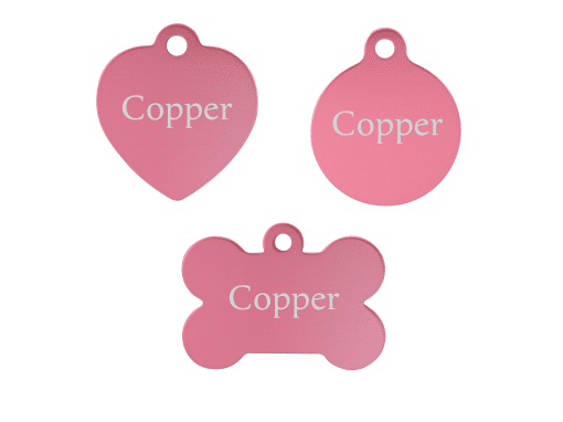 Pink Dog Tags