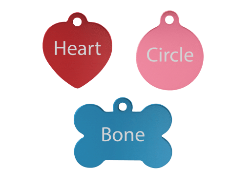 Custom Dog Tags in Various Shapes