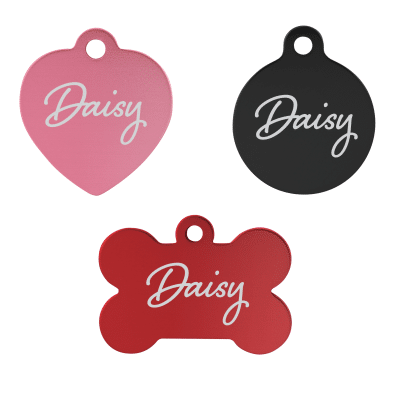 Engraved Pet Tags with Script Font
