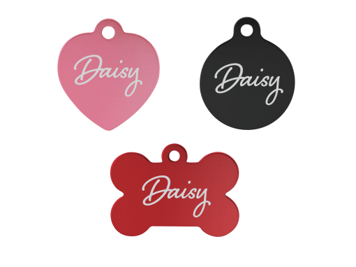 Engraved Pet Tags with Script Font