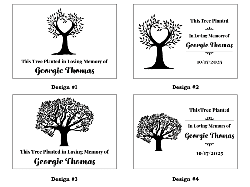 Artistic Tree Memorial Plaque - Image 5