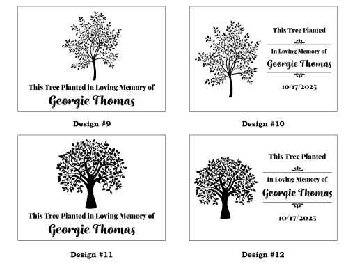 Artistic Tree Memorial Plaque - Image 7