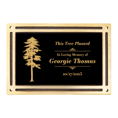 Realistic Tree Memorial Plaque