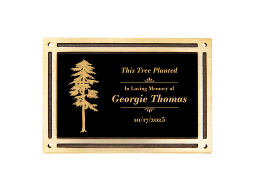 Realistic Tree Memorial Plaque