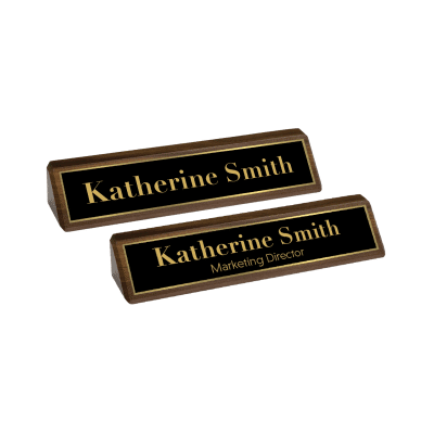 Solid Walnut Name Plate