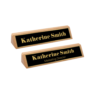 Solid Oak Name Plate