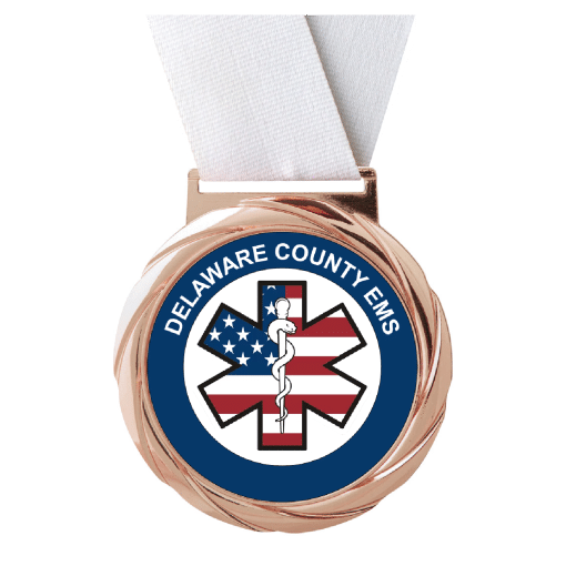 Bronze Mega Medal with White Neckribbon