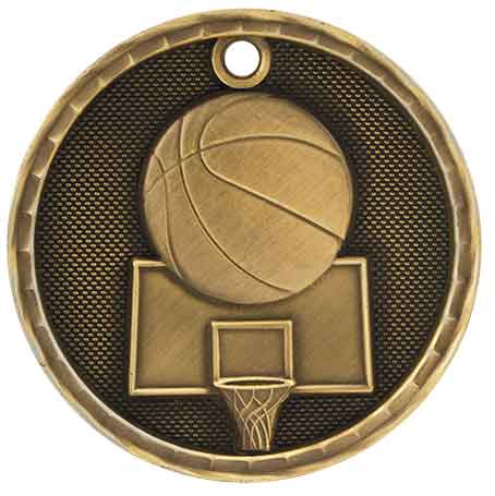 Gold Basketball Antique Medal