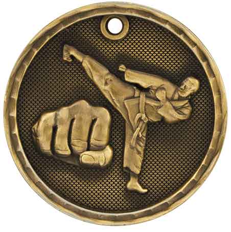 Gold Martial Arts Antique Medal