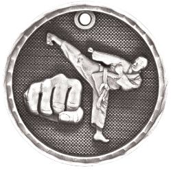 Silver Martial Arts Antique Medal