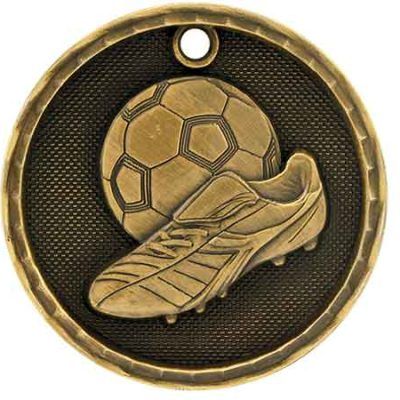 Gold Soccer Antique Medal