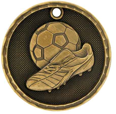 Gold Soccer Antique Medal