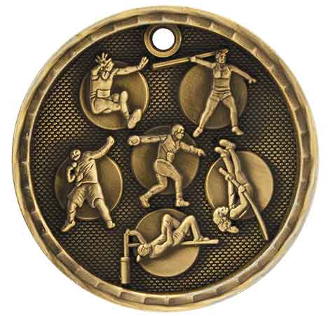 Gold Track and Field Antique Medal