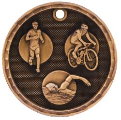 Bronze Triathlon Antique Medal