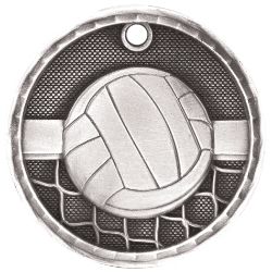 Silver Volleyball Antique Medal