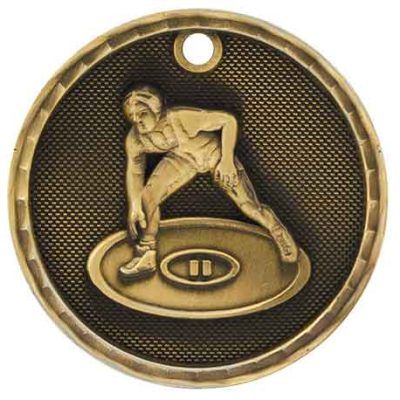 Gold Wrestling Antique Medal