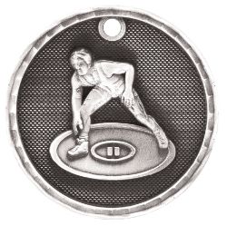 Silver Wrestling Antique Medal