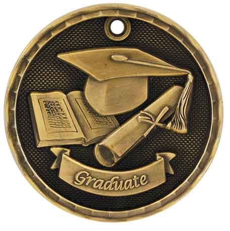 Gold Graduate Antique Medal