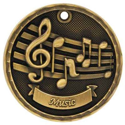 Gold Music Antique Medal