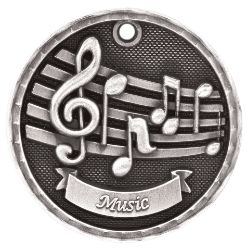 Silver Music Antique Medal