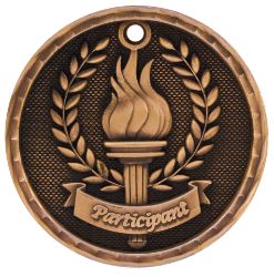 Bronze Victory Torch Antique Medal