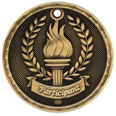 Gold Victory Torch Antique Medal