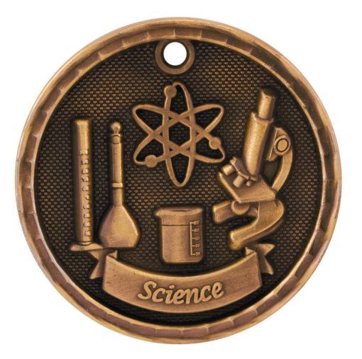 Bronze Science Antique Medal