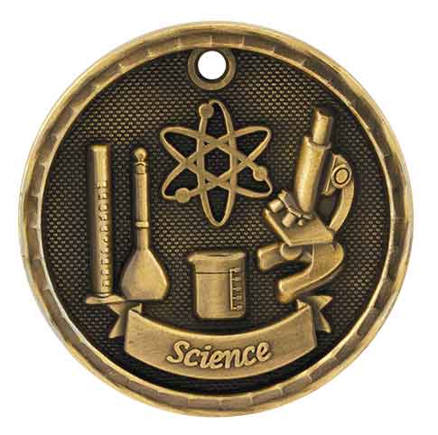 Gold Science Antique Medal